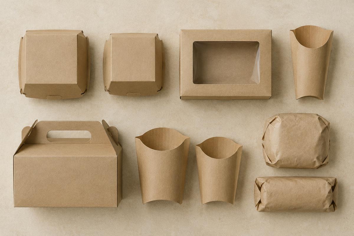 Paper & Board — the packaging range laid out flat